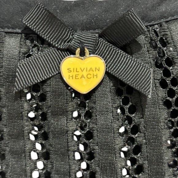 Silvian Heach Black Open Knit, Satin Lined Jacket XS - Picture 5 of 6